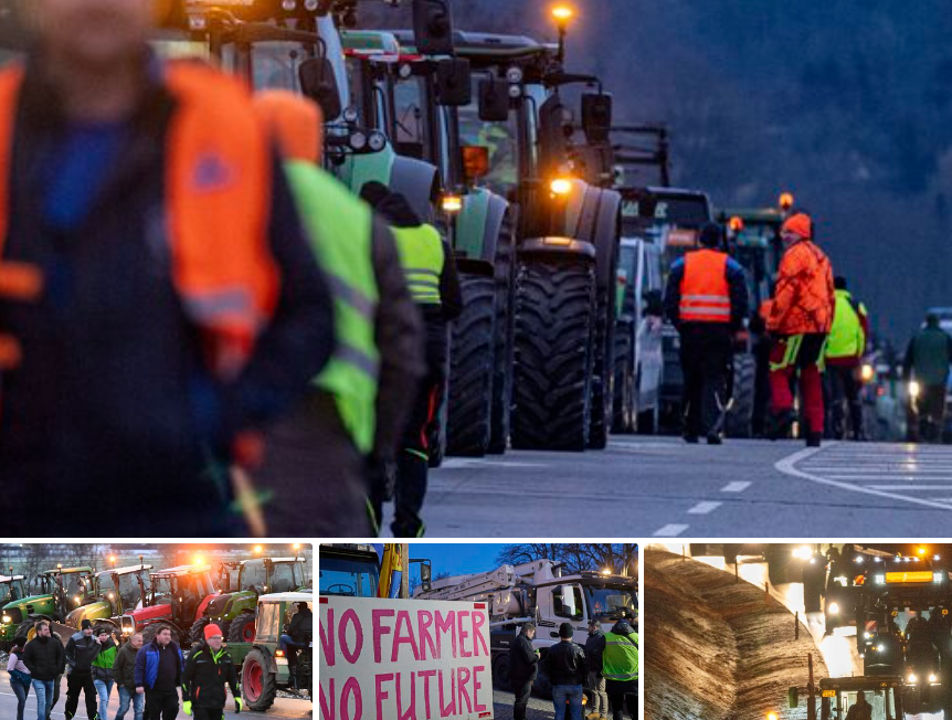 Farmársky štrajk v Nemecku. Chcú vyhnať Ukrajincov domov a nižšie ceny nafty